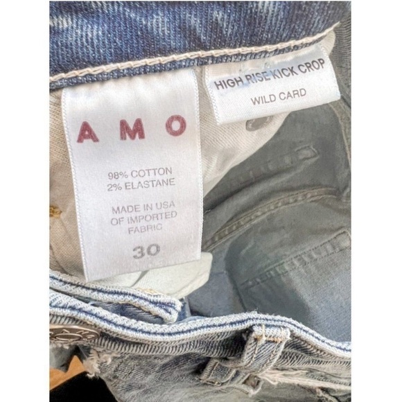 NWT AMO High Rise Kick Crop Jeans in size 30 - Picture 13 of 13